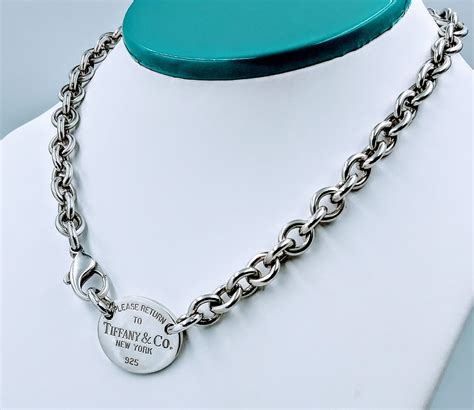 tiffany necklace real silver